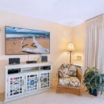 Large Screen Delights - The large HDTV with cable and a DVD player are great for watching football or favorite movies.