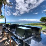 Delightful oceanfront BBQ Grill area includes picnic tables as well.