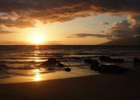 Sunset on a Beach, a 10-minute walk from the Palms at Wailea