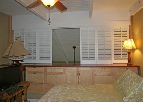 Mater Bedroom With Plantations Shutters Open