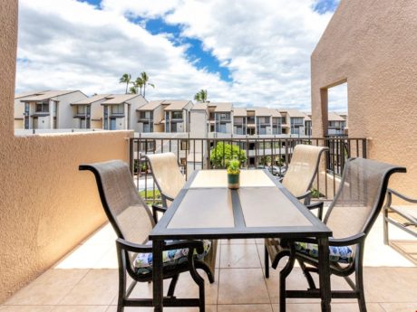 The Patio is a Great Place to Hang Out - Step out on Kamaole Sands 8-402’s balcony and breathe in the fresh ocean air! This is a great place to end each day with a glass of fine wine.