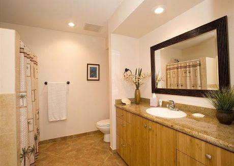 Rest and Relaxation - A shower/tub combo allows you to take a quick shower, or soak in the tub for some R&R.