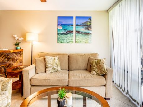 Pure Relaxation - Worn out after a full day at the beach? Unwind in the clean, modern living room, watch your favorite show on the HDTV or surf the net with the free wireless internet.
