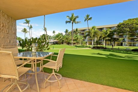 Large Lanai - Our large lanai is the perfect place to gather the family to enjoy the scenery and the soft, cool breezes.