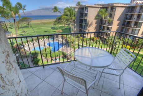 Now This ... Is A Vacation! - From the balcony of Kauhale Makai 528, enjoy only the sounds and sights of swaying palms, manicured gardens, and crystal clear blue waters as they lap on the sand below.