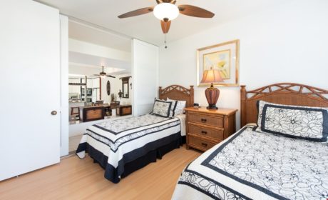 Two Beds and Masses of Space - The guest bedroom with its comfortable twin-size beds is both spacious and welcoming. This room provides a relaxing place for guests to end their day.