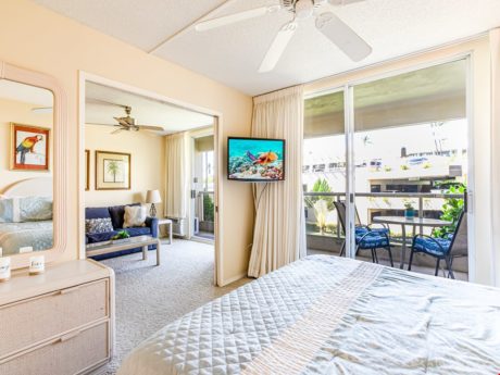 All of the Essentials - With a sumptuous king-size bed, direct balcony access, ample storage space, and a flat screen TV, you'll have everything you need to feel at home!