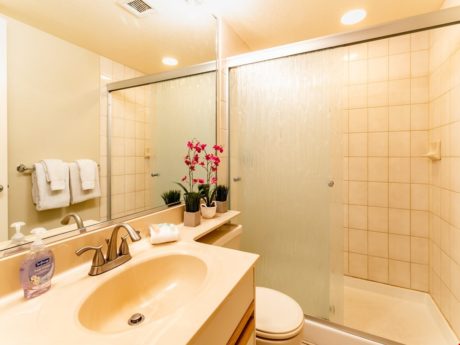 Guest Bathroom - Convenience guests will appreciate! A full guest bathroom is easily accessible from the main living area. No waiting in line!