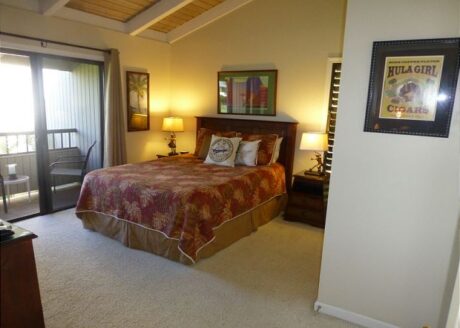 Private Master Bedroom With Queen Bed, Tommy Bahama Bedding & Tr