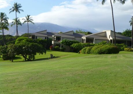 10th Green of Wailea Blue Course - We are the Building Second Fr